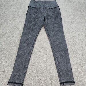 Aerie Black Tie Dye Side Seam Leggings Womens Size Medium Athletic Yoga‎ Stretch